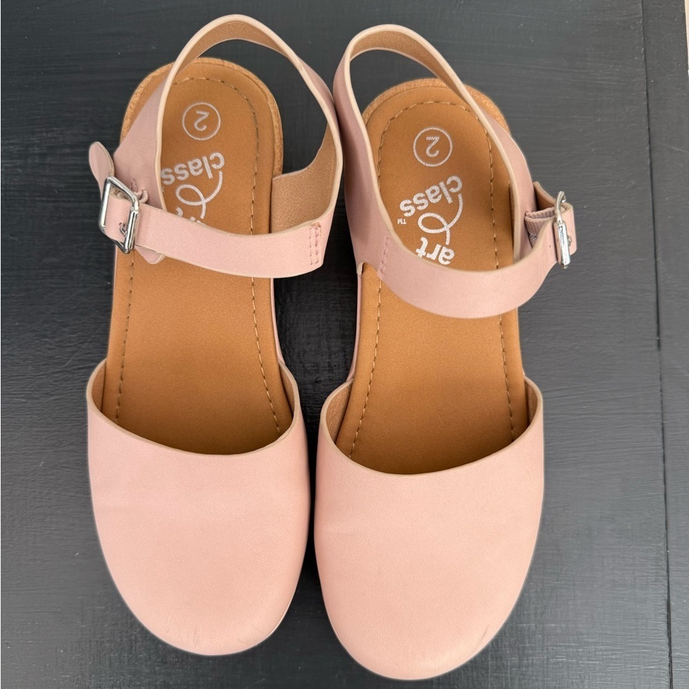 Girls Art Class Clog Sandal Size 2 Little Girls Blush Pink Tone